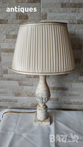 Голяма стара мраморна лампа - нощна лампа - Антика, снимка 3 - Антикварни и старинни предмети - 32782557