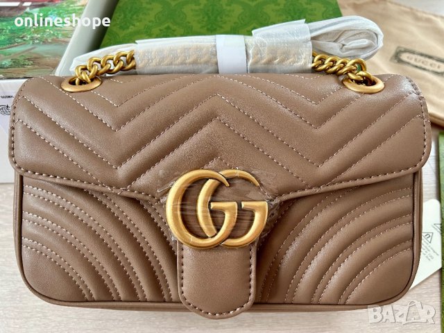 Дамска чанта Gucci - GG Marmont small matelassé, снимка 7 - Чанти - 43726593