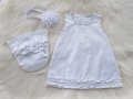 Рокля, лента и гащички с къдрички 3-6 месеца, снимка 4