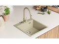 Кухненска Мивка от гранит модел Осло 50 XXL 490 x 500 mm - бежава, снимка 9