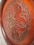 Стара чиния поднос дърворезба, снимка 3