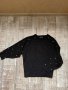 Черна блуза лек тънък пуловер овърсайз  широк прилеп перли  Zara , снимка 10