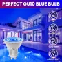 Нови 2 броя GU10 MR16 LED Сини Крушки 5W Акцентно Декоративно Осветление , снимка 2