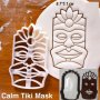 Кукерска Маска Кукер Тики tiki mask пластмасов резец форма фондан тесто бисквитки, снимка 1 - Форми - 26744271