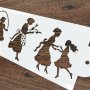 4 вида майка бебе дъщеря стенсил шаблон за спрей за торта украса Scrapbooking, снимка 4