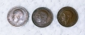 Три броя фартинг на крал Джордж V, 1918-1936 г., снимка 1