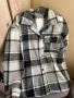 Дамска връхна риза каре черно/бяло/сиво , снимка 2