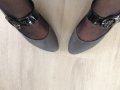 Чисто нови сиви обувки с каишка №38., снимка 7