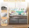 2-етажна детска етажерка чекмеджета Монтесори органайзер книги детска, снимка 9