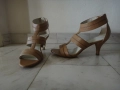 Бежови сандали на ток Nine West, снимка 6
