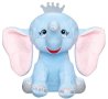 Плюшен слон Ciel с големи уши, сребърна блестяща корона 21 см, снимка 1 - Плюшени играчки - 43307514
