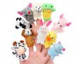 10 малки плюшени фигурки за пръсти куклен театър животни, снимка 3