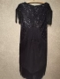 Черна рокля  с ресни , снимка 3