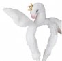 Плюшена диадема Лебед, С движещи се крила, Бяла, снимка 3