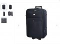 Продавам 2 бр.куфари за пътуване XXL размер с колелца, черен цвят с шифър , снимка 1 - Куфари - 37685559