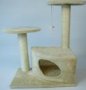 Драскало за котки тип катерушка с триъгълна къщичка и две стойки, снимка 1 - За котки - 27397581