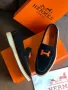 Hermes естествена кожа мъжки официални обувки два цвята , снимка 5
