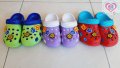 No30-No35, Детски чехли тип Крокс, цветни със звездички, снимка 3