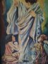 Стара маслена картина платно Икона ХРИСТОС- УНИКАТ -ГОЛЯМА, снимка 14
