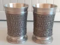 Немски чаши за ракия от калай, 40 мл.  Antik*Vintage#73, снимка 2