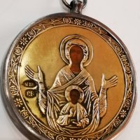  Сребърна сребро 84 икона(панагия)Царска Русия, снимка 7 - Антикварни и старинни предмети - 26878977