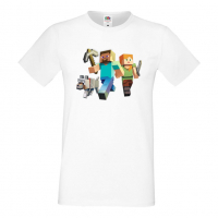 Мъжка тениска майнкрафт Minecraft 1,Minecraft,Игра,Забавление,подарък,Изненада,Рожден Ден., снимка 18 - Тениски - 36494957