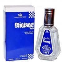 Арабски парфюм от Al Rehab 50мл CHELSEA MEN ориенталски аромат на кехлибар  и шафран, снимка 2 - Унисекс парфюми - 37081677