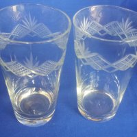 Чаши за безалкохолно 6 бр с гравюра тънко стъкло, снимка 3 - Чаши - 28890022