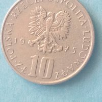 10 злотых 1975 Полша, снимка 2 - Нумизматика и бонистика - 43925625
