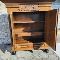 Античен шкаф #гардероб#дърворезба, снимка 3 - Шкафове - 44080933