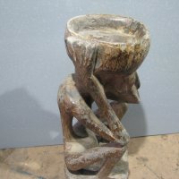  дървена статуетка африканска, снимка 3 - Антикварни и старинни предмети - 35008065