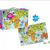 Детски пъзел карта на света-180 ч., снимка 1 - Игри и пъзели - 39782446