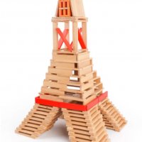Креативен строител 100 бр. с дървени пластини от масивно дърво City Blocks, снимка 6 - Образователни игри - 36816217