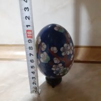 Голямо яйце със стойка - клоазоне - cloisonne, снимка 6 - Антикварни и старинни предмети - 43367813