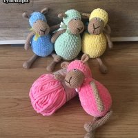 Плетени играчки овчички, снимка 6 - Плюшени играчки - 27627095