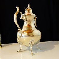 Английска кана,чайник никелово сребро. , снимка 5 - Антикварни и старинни предмети - 26268926