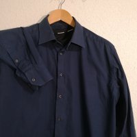 Качествена и елегантна тъмно синя мъжка риза TEODOR XL, снимка 2 - Ризи - 43714493