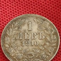 Сребърна монета 1 лев 1910г. Царство България Фердинанд първи за КОЛЕКЦИОНЕРИ 43018, снимка 5 - Нумизматика и бонистика - 43846886