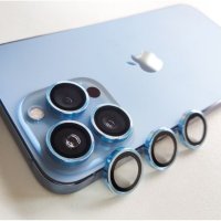 Цветен протектор за Камера iPhone 15 Pro, Sierra Син, снимка 2 - Фолия, протектори - 43032991