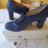 Сини обувки Надит р.40, снимка 2 - Дамски обувки на ток - 44891394