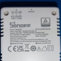 SONOFF THR3 Elite 20A Wi-Fi смарт прекъсвач/ключ/реле, електромер, с опция за сензор за температура, снимка 6 - Друга електроника - 43523982