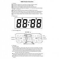Настолен 3D LED часовник 3638L, календар, термометър, 0°C до 50°C, снимка 5 - Други - 33627009