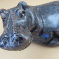  Легнал хипопотам от сапунен камък, с нова, по-ниска цена, снимка 5 - Декорация за дома - 32480858