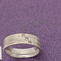 сребърен пръстен халка с камъни Буква АЖ, снимка 6 - Пръстени - 43985116