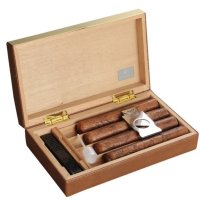 Cohiba  кутия за пури кедров преносим хумидор с кожено покритие кохиба, снимка 2 - Други - 42956241