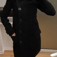 дамско палто зимно елегантно черно, снимка 1 - Палта, манта - 43949354