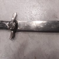 Нож с дръжка от български пилотски кортик, кама, острие, кинжал, снимка 2 - Антикварни и старинни предмети - 33260114
