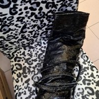 Дамски чизми,естествена кожа с лаково покритие, снимка 3 - Дамски ботуши - 27119312