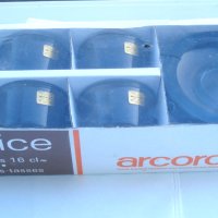 Френски комплект Arcoroc CALICE от 6 бр.чаши и чинийки, снимка 1 - Чаши - 44068267