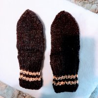 Ръчно плетени детски чорапи от вълна, ходило 16 см., снимка 2 - Чорапи - 39823413